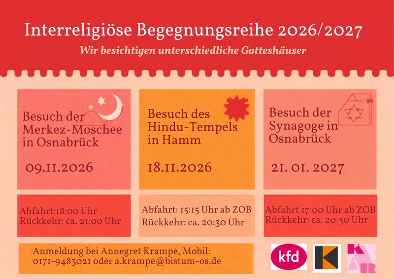 Flyer S. 1 für interreligiöse Reihe